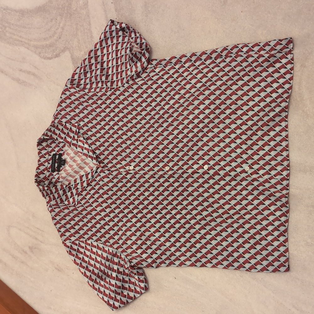 Banana Republic silk short sleeve button down shirt